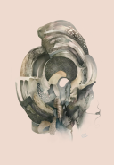 Hidden_Caves- Graphite_and_Watercolor_on_paper- 2020